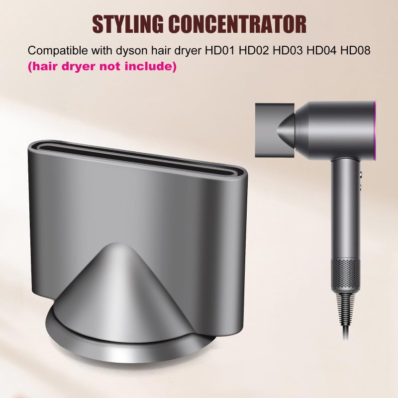 Odashen Gentle Air Attachments/Diffuser/Styling/Concentrator/Smoothing Nozzle Accessories For Dyson Supersonic Hair Dryer Hd01,Hd02,Hd03 (Styling Concentrator) - Image 3